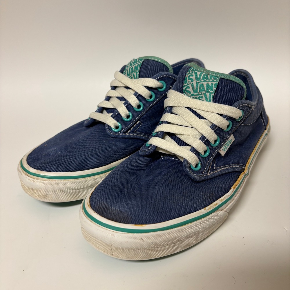 Vans Atwood Low Navy Blue Teal Womens Sneakers Size 9 VN-0K0FZU3 Skater - Picture 1 of 10
